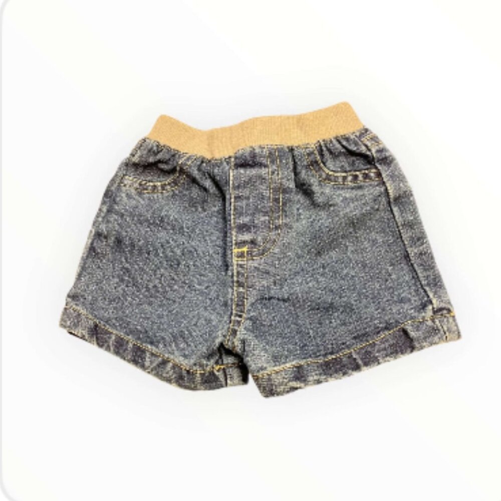 Circle Pull-On Blue Jean Shorts - Size Newborn (3-1)